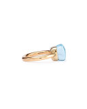 Nudo Rose Gold & Blue Topaz Ring, Size 53