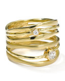 18K Gold Stack Ring with Diamonds (0.23ctw)