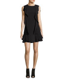 Annemarie Ruffle Flounce Dress, Black