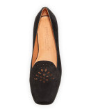 Erica Perforated Suede Loafer