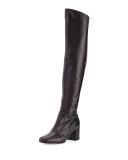 Blythe Leather 75mm Over-the-Knee Boot, Black