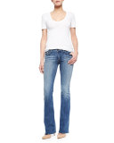 Becca Faded Boot-Cut Jeans, Earth's Mystery