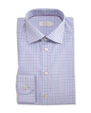 Contemporary-Fit Check Dress Shirt, Purple/Blue