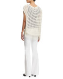 Pandora Crochet Sweater with Fringe Hem