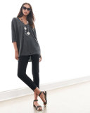 Linen V-Neck Boxy Tunic