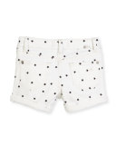 Piper Star-Print Cuffed Shorts, Starburst, Size 7-16