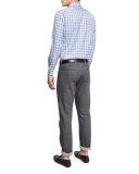 Plaid Long-Sleeve Sport Shirt, Blue