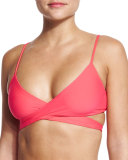 Chloe Crisscross Swim Top, Geranium