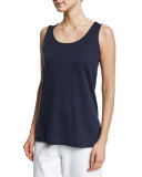 Scoop-Neck Cotton Interlock Tunic/Tank 