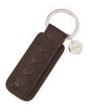 Intrecciato Key Chain, Brown