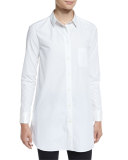 Kingsley Long-Sleeve Cotton Shirt, Bright White
