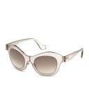 Bubble Butterfly Sunglasses, Dove Gray
