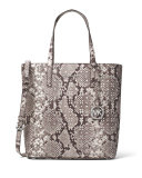 Hayley Medium Laser-Cut Tote Bag, Natural