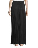 Hilde Pleated Maxi Skirt, Black