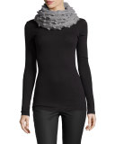 Popcorn-Stitch Snood/Scarf, Light Gray