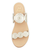 Lauren Double-Strap Sandal, Platinum