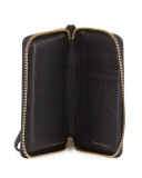 Harper Leather Phone Wristlet, Black