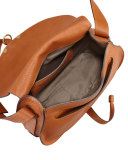 Marcie Medium Leather Crossbody Bag, Tan