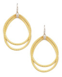 Diamond Cairo 18k Serpentine-Drop Earrings