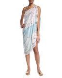 Waves Tassel Sarong, Dusty Rose