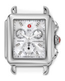 18mm Deco Diamond Dial Watch Head, Steel