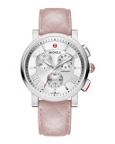 20mm Quilted Leather Strap, Pink