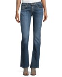 Lottie Side-Slit Boot-Cut Jeans, Paz