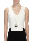 Havana Deco Long Pendant Necklace