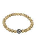Lotus Seed Beaded Bracelet with Magnetic Clasp