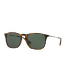 Wayfarer Plastic Sunglasses, Brown