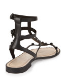 Georgina Studded Gladiator Sandal, Black