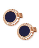 Lapis Wire-Frame Cuff Links, Gold