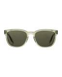 Men's Coltrane Square Acetate Polarized Sunglasses, Green