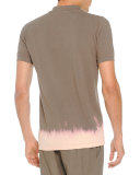 Bleached-Bottom Polo, Taupe 