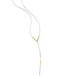 Dash Long Three-Tone Lariat Necklace