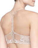 Feathers Front-Close Rackerback Bra