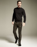 Enzo Exposed-Zipper Raglan Sweatshirt, Black