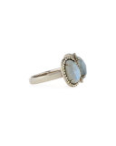 Labradorite Oval Trio Ring, Size 7.5