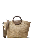Skorpios Woven Market Tote Bag, Beige