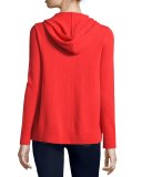 Zip-Front Drawstring Hoodie
