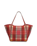 Canterbury Small Horseferry Check Tote Bag, Parade Red