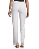 Opale Long Pajama Bottoms, Ivory/Turchese 
