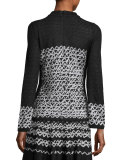 Long-Sleeve Geo Chic Top, Petite 