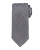 Micro Printed Silk Tie, Silver