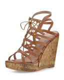Larissa Gladiator Wedge Sandal, Cuoio
