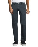 Five-Pocket Stretch-Cotton Pants, Charcoal