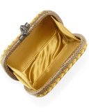 Satin Oval Minaudiere w/Snake Trim, Loteo