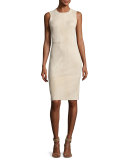 Eano L Stretch-Suede Sheath Dress