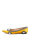 go taxi pointed-toe flat
