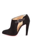 Seferme Cutout 100mm Red Sole Bootie, Black